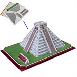 Maya Pyramide 3D Puslespil - 50 Stk.